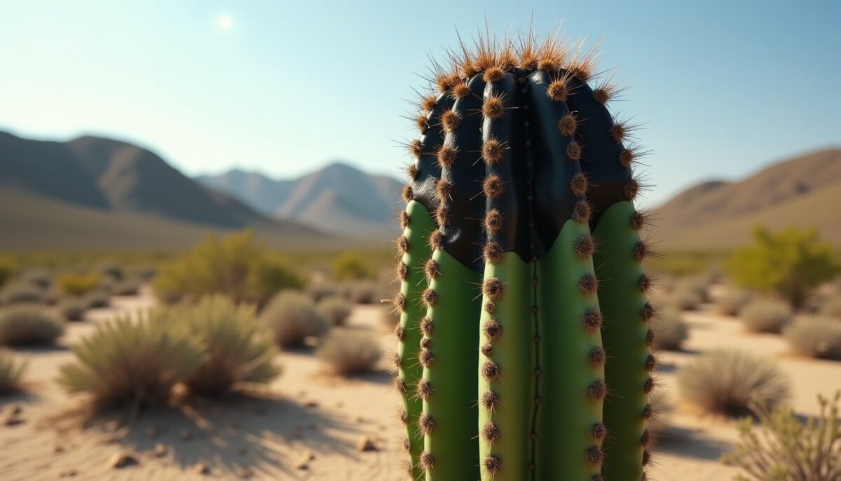 Cactus en souffrance : comprendre pourquoi son sommet devient noir