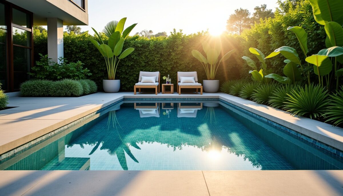 Mini piscine en béton : l&rsquo;élément incontournable qui transforme nos jardins en oasis