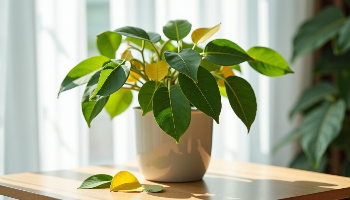 Ficus elastica : comprendre les feuilles jaunes et leur chute, causes fréquentes et remèdes efficaces